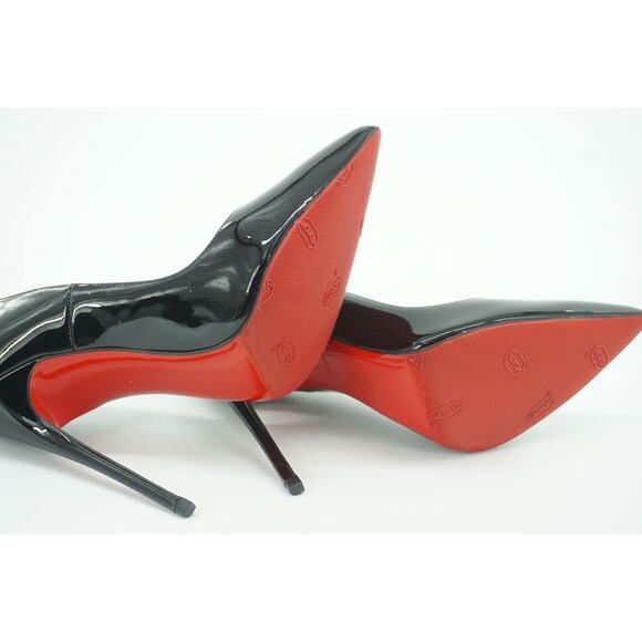 Christian Louboutin So Kate Black Patent Pointy High Heel Pumps SZ 35 $675 - Picture 8 of 12